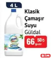 GÜLDAL KLASİK ÇAMAŞIR SUYU 4 L fiyat ve kampanya bilgisi